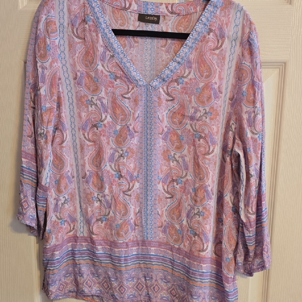 crosby. Multicolor Paisley Blouse